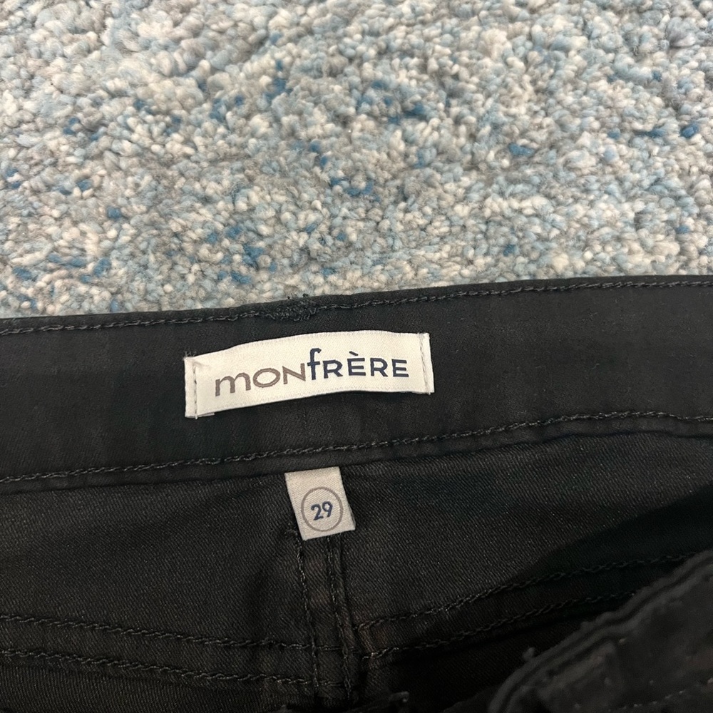 Monfrere Solid Black Stretch Denim. Never Worn - image 2